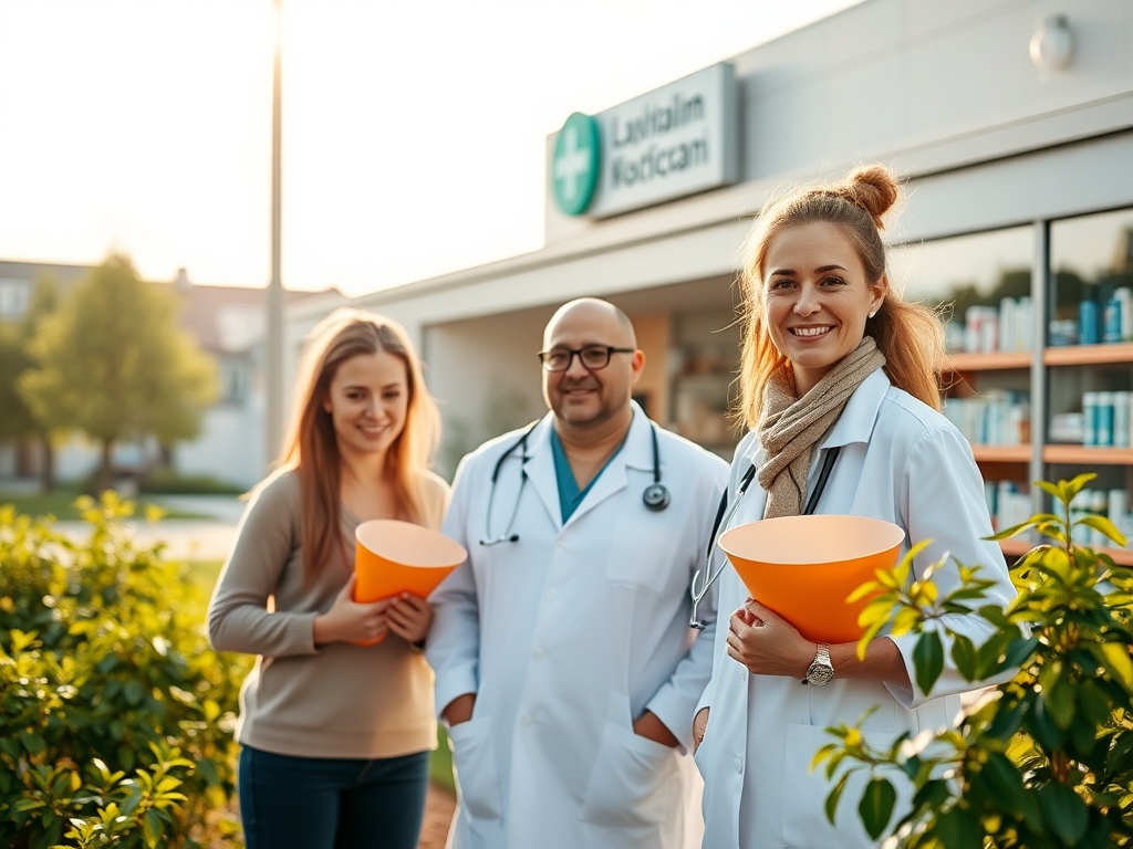 Mapa Oświęcimia z zaznaczonymi placówkami medycznymi jako ilustracja do artykułu o kolejkach do specjalistów w Oświęcimiu