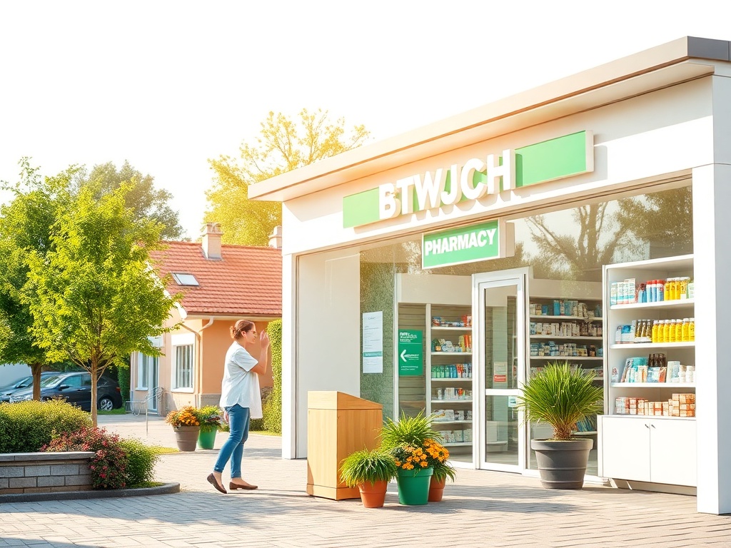 Mapa Oświęcimia z zaznaczonymi placówkami medycznymi, ilustrująca kolejki do specjalistów w Oświęcimiu