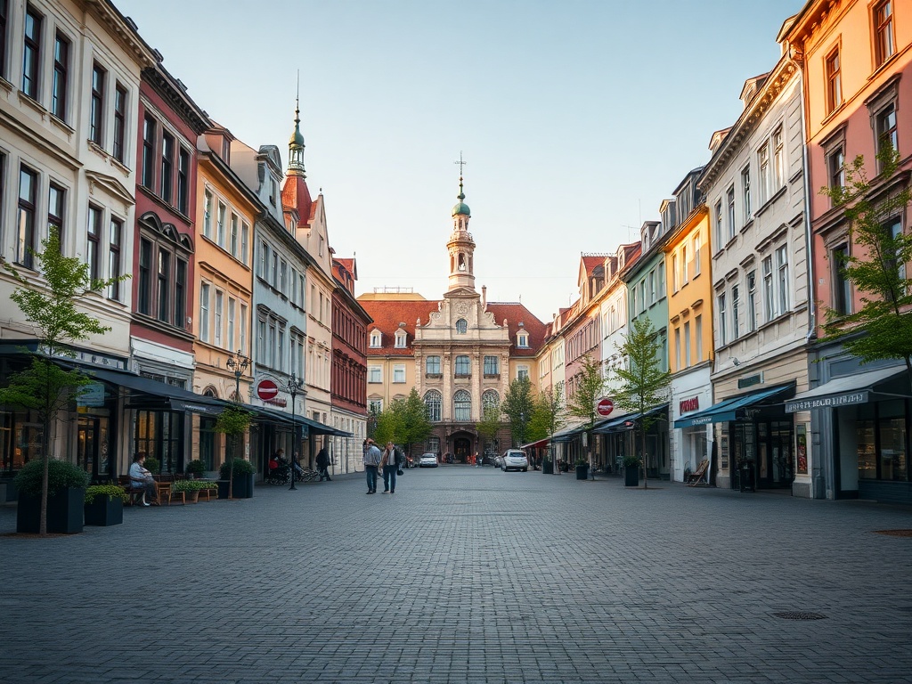 Ilustracja przedstawiająca połączone motywy rajdu konnego i osób zbierających śmieci podczas ploggingu w Oświęcimiu i okolicach.